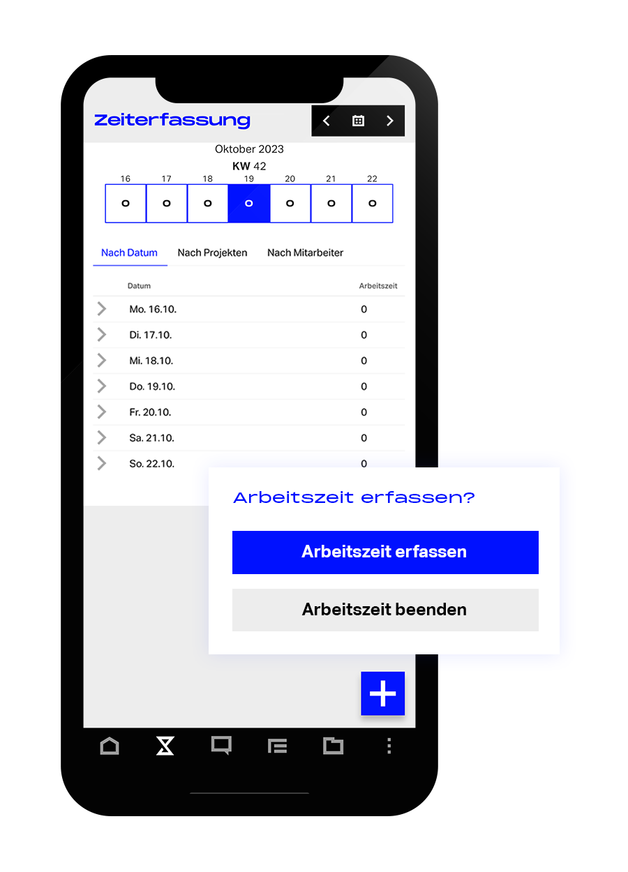 Handwerker Software / App im Einsatz im Büro - Funktion: Projektverwaltung - by EasyWorx